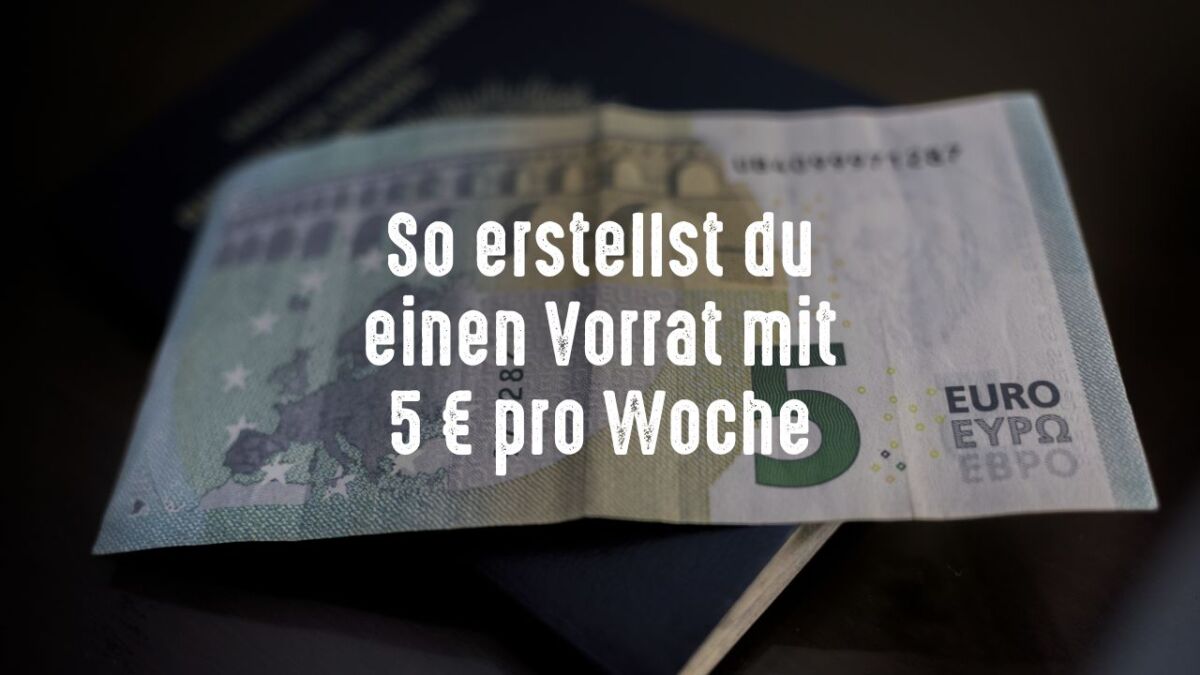 5 euro pro woche vorrat erstellen