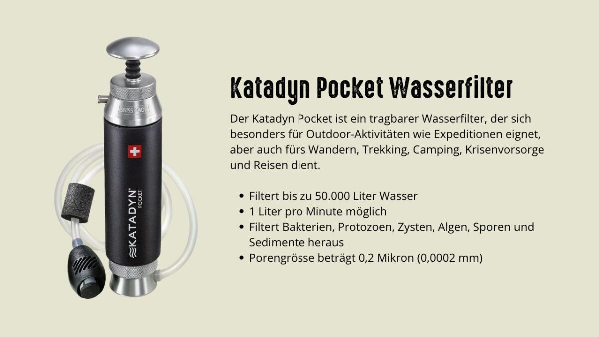 Katadyn Pocket Wasserfilter Fakten