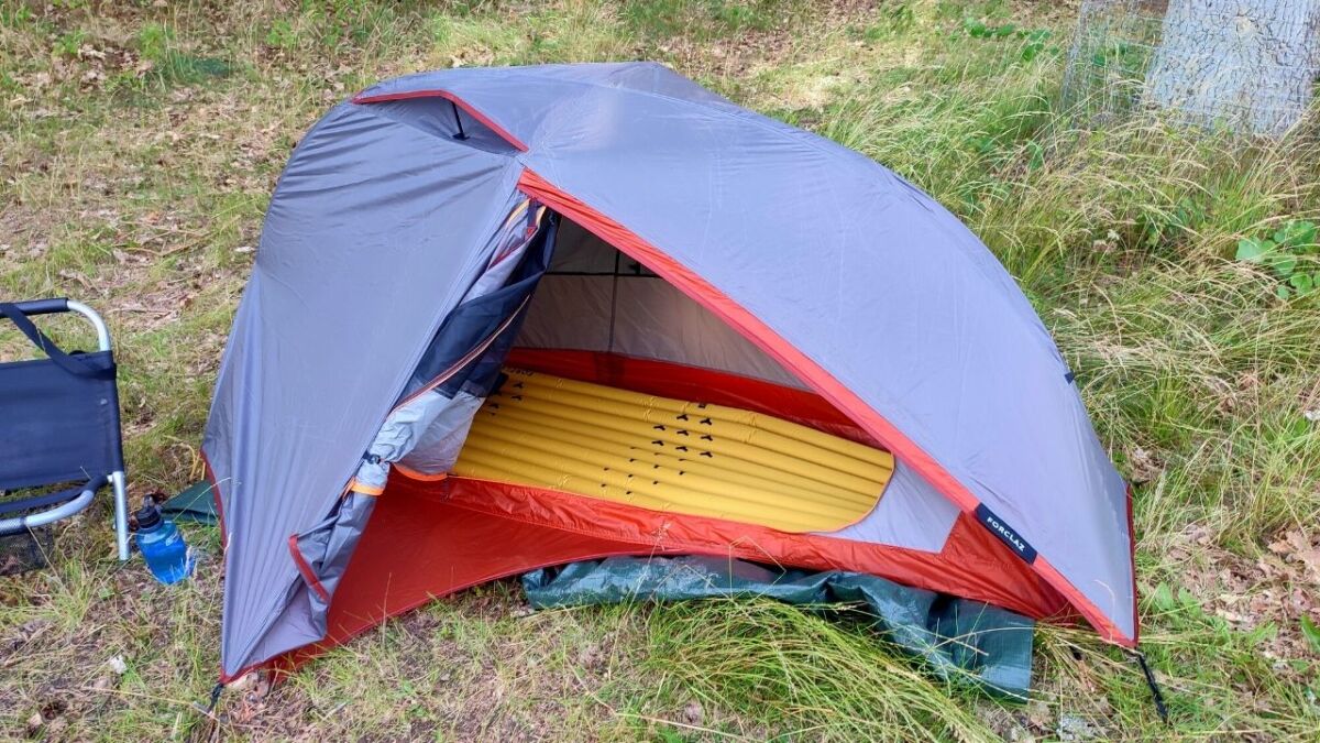A small one-person tent is usually completely sufficient