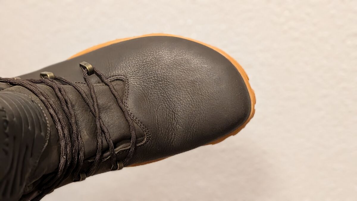 Vivobarefoot Tracker Forest ESC: Test nach 12 Monaten Vivobarefoot Tracker Forest ESC dunkelbraun leder schuh genarbt schnuersenkel