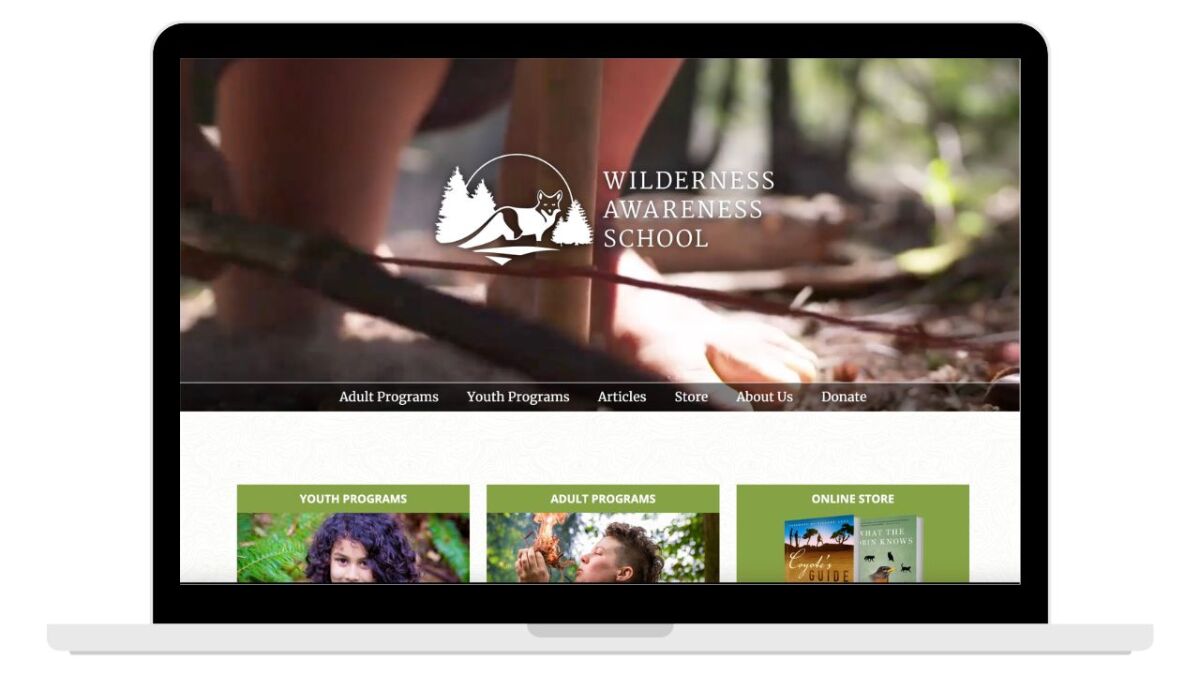 Wilderness Awareness School website screenshot