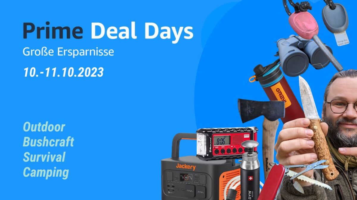 Amazon Prime Deal Days 2023 - 40 Prozent auf Outdoor-, Camping-, Bushcraft- und Survival-Ausrüstung