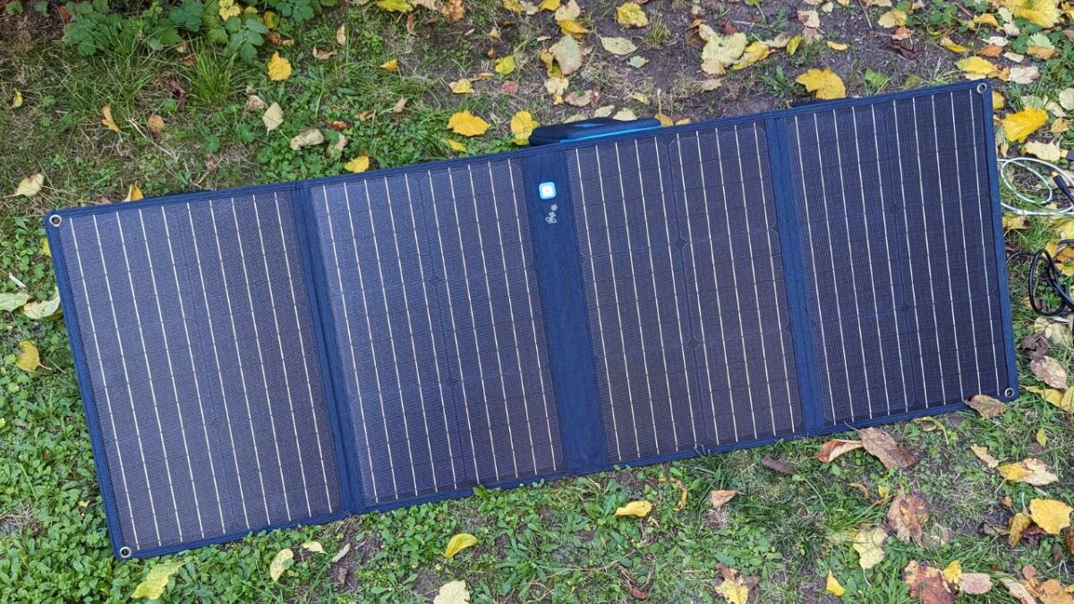 The Anker 625 solar panel with 100 watts of power