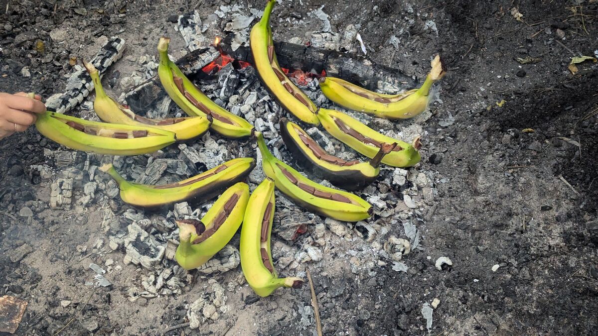 bananen mit schokolade aus der glut