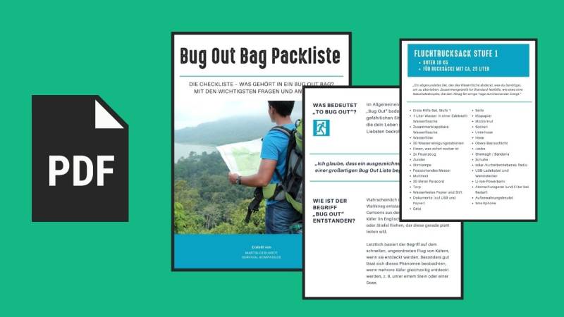 Vorschau der Bug-Out-Bag-Liste 