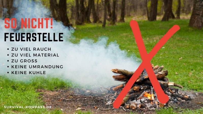 bushcraft feuerstelle so nicht text