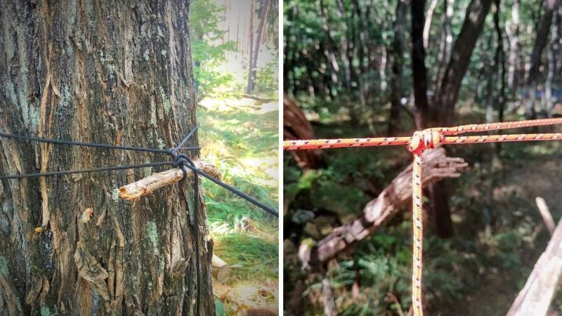 Mit den richtigen Bushcraft-Knoten bist du bestens gerüstet, um Strukturen zusammenzubinden