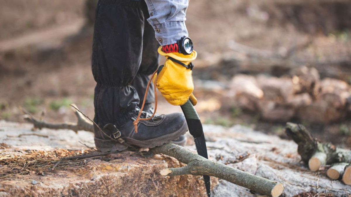 Since we work with tools when bushcrafting, a sturdy pair of pants is ideal