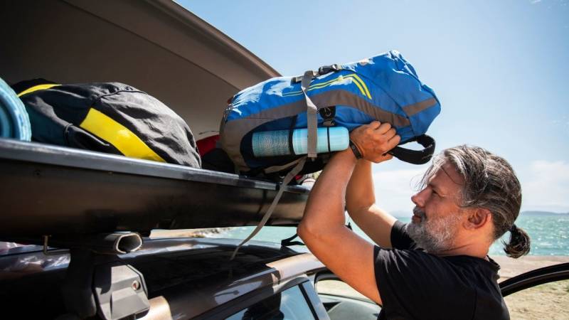 A roof box makes sense when space in the car is limited