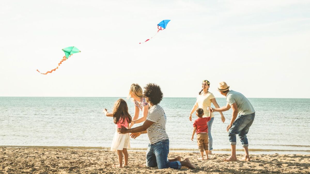 drachenfliegen familie strand