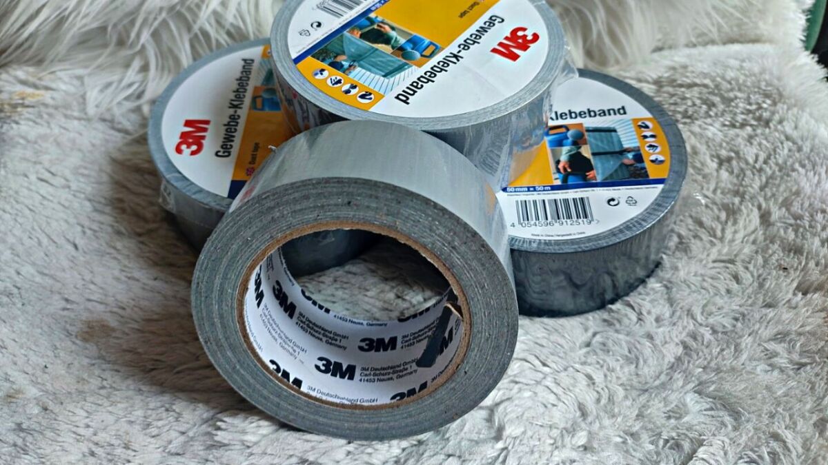 Typical adhesive tape, which you can get in online shops or hardware stores