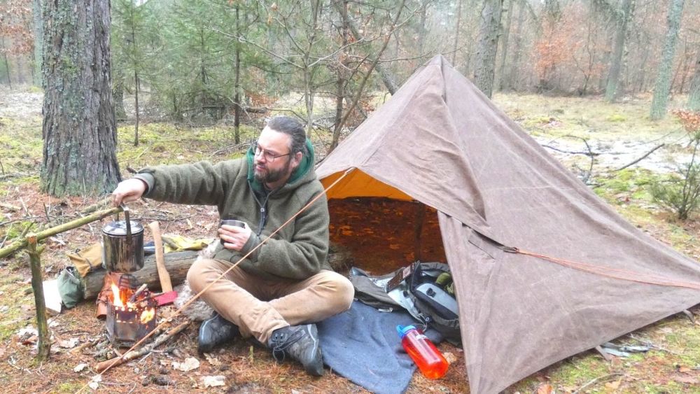 Mein selbstgenähtes Tarp aus Oilskin (100 % Baumwolle)