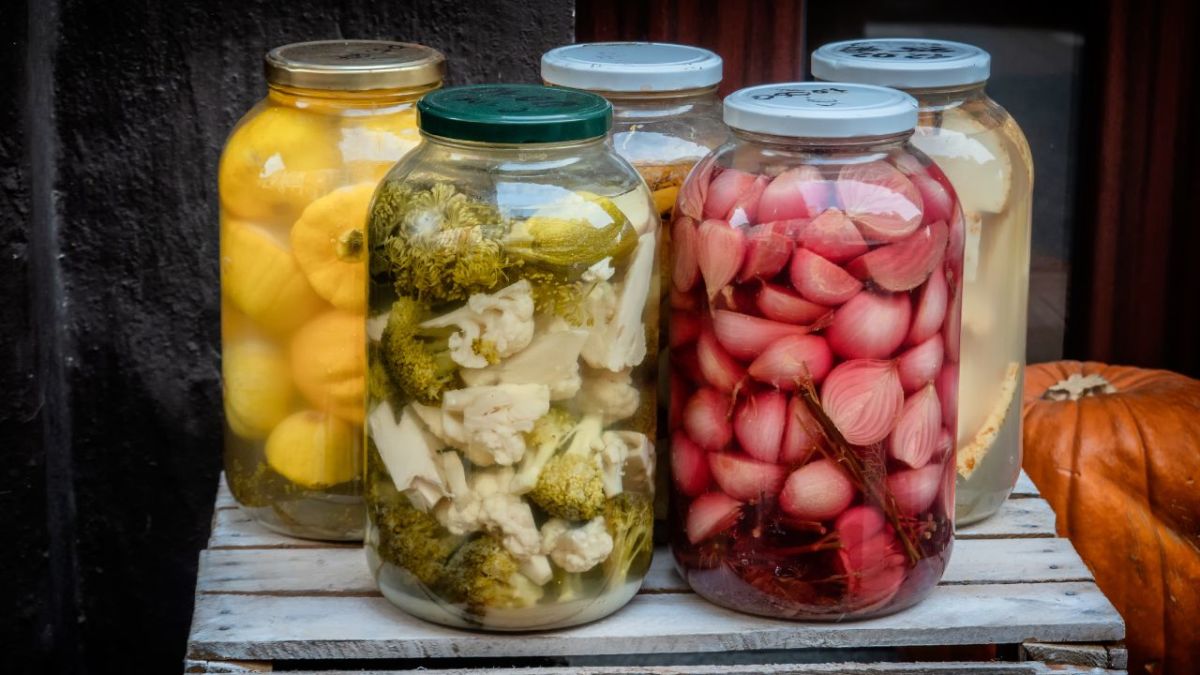 Pickling is a traditional method of preserving food, where vegetables and fruits are submerged in a water solution (with salt or sugar). The process can take anywhere from two days to a month. Pickled foods can be eaten immediately or stored for months or years.