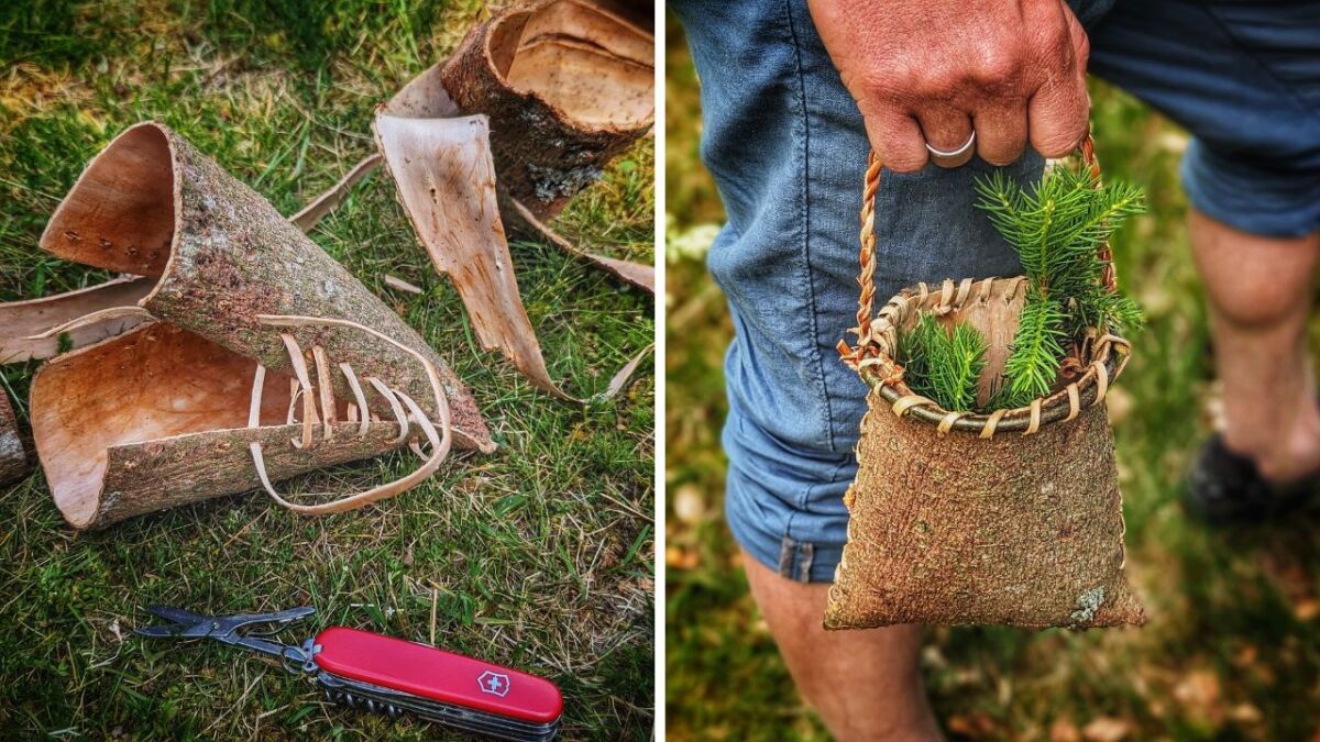 fichtenrinde behaelter bushcraft