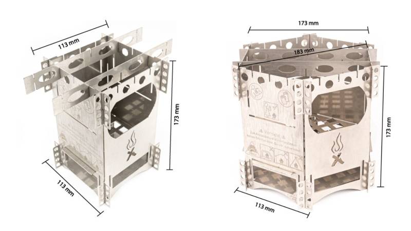 The dimensions of Flexfire 4 and Flexfire 6