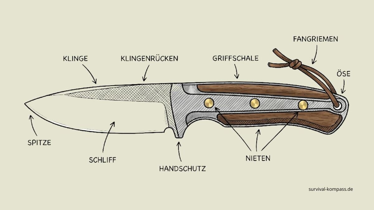 full tang messer konstruktion querschnitt