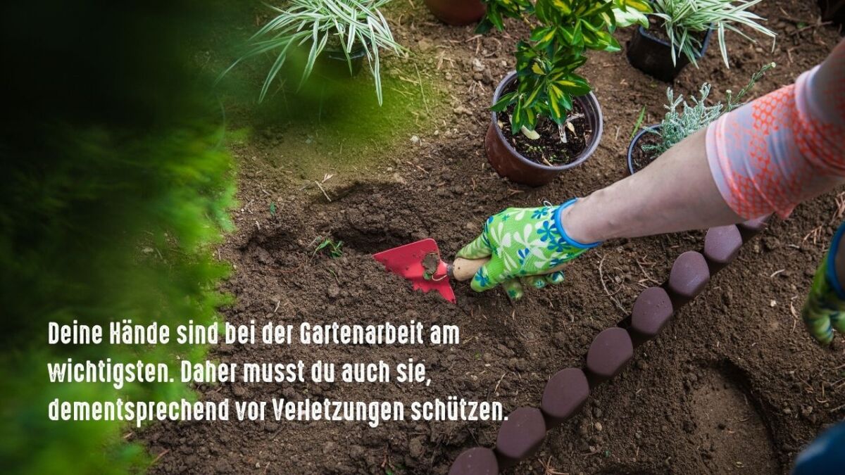 gartenarbeit haende schuetzen mit handschuhen