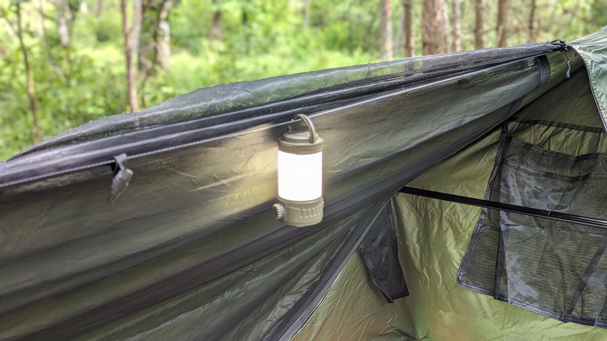 You can hang everything possible on the Firstline - here is space for my camping lamp