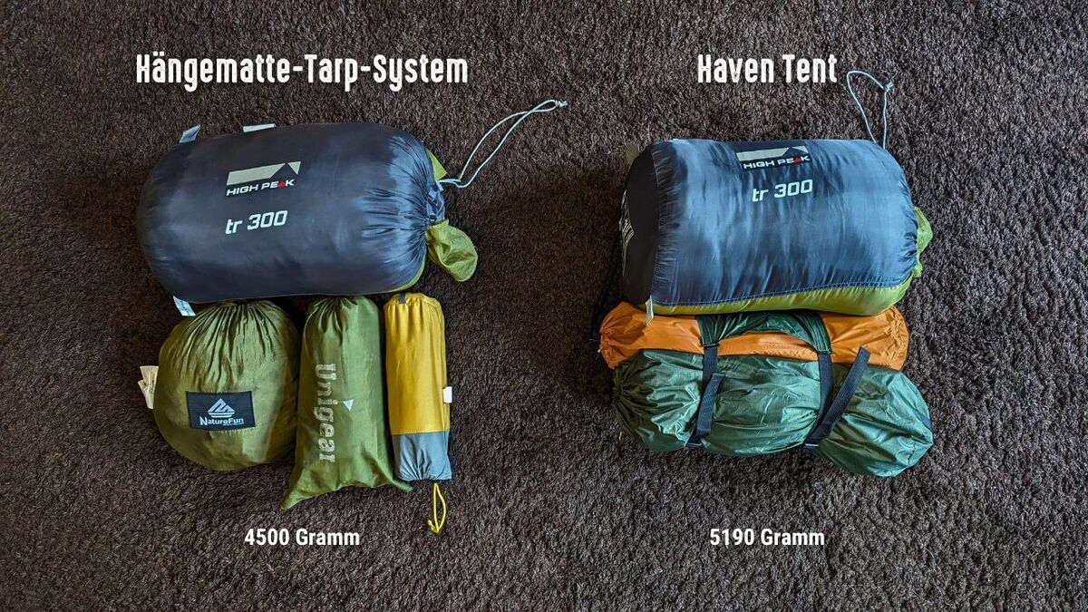 haven tent vergleich mit haengematte tarp system 1 1