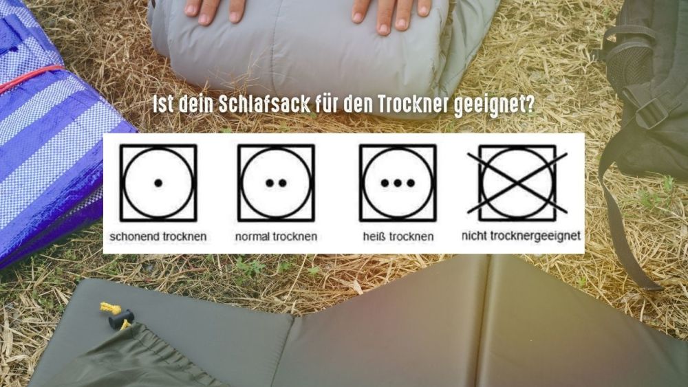 Schau dir fürs Trocknen wieder die Symbole an