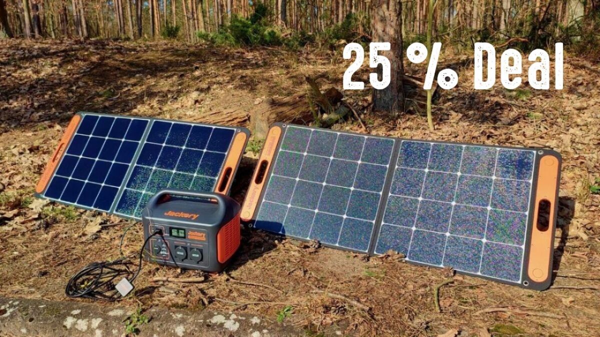 Jackery's Solargenerator 1000 ist um 25 % heruntergesetzt – spare derzeit 450,00 €
