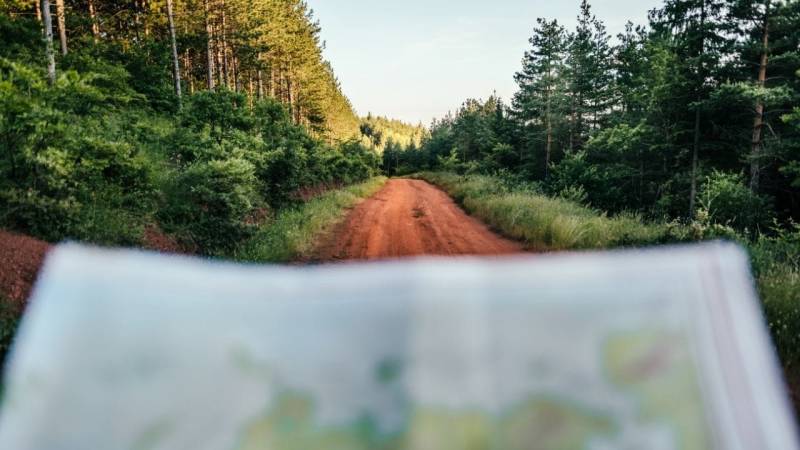 A street map is not part of hiking equipment