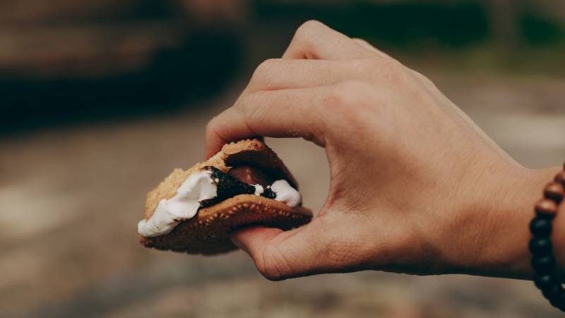 Have you ever tried cookies with chocolate over the campfire?