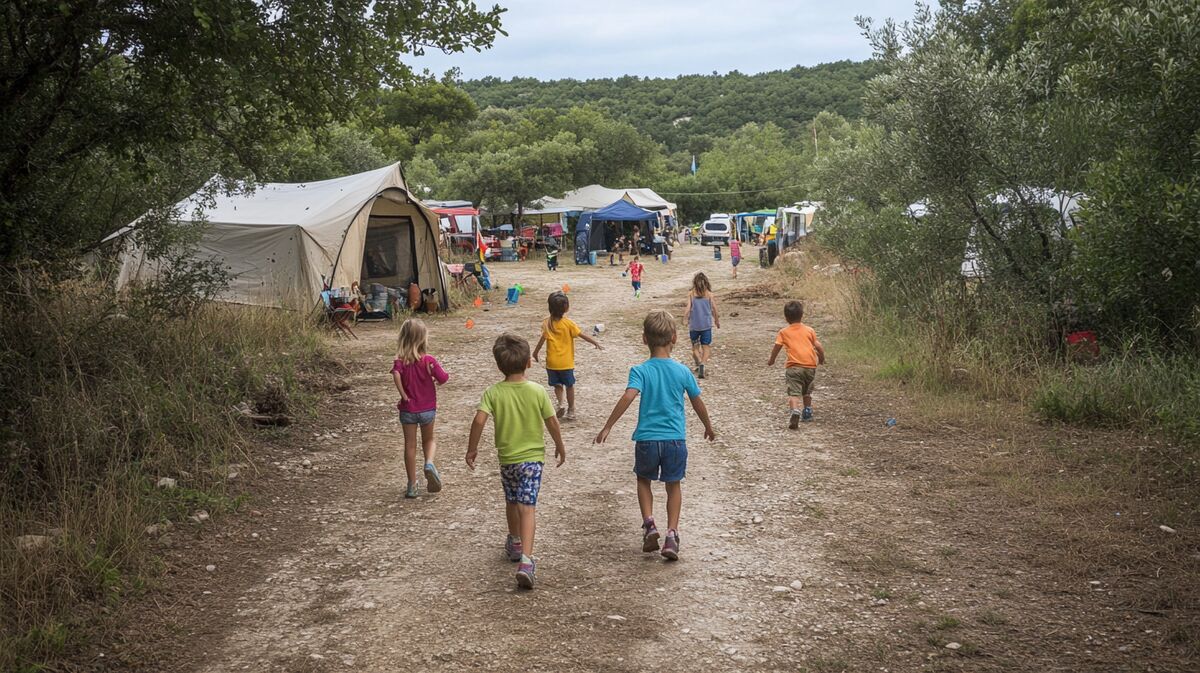 kinder beim camping