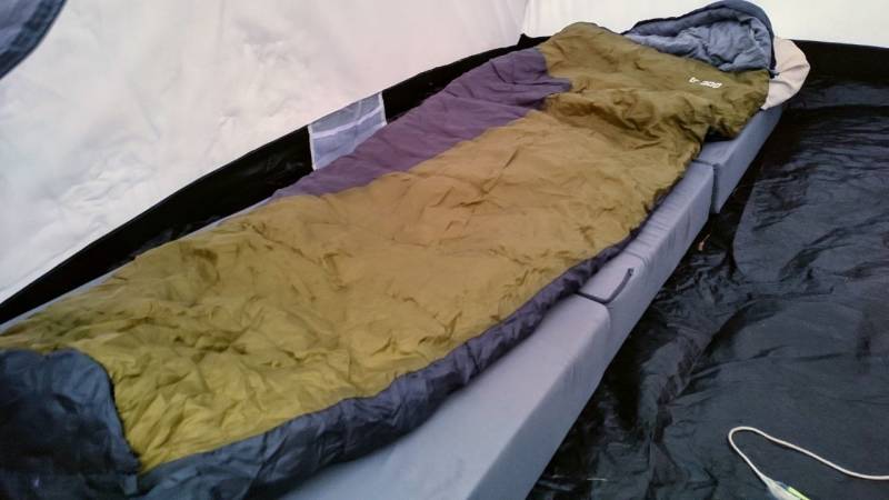 Your sleeping bag should dry during the day, as moisture means cold