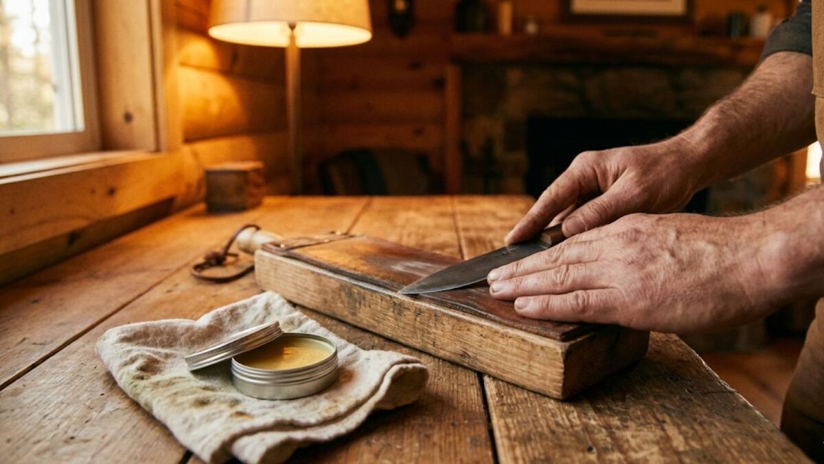 messer pflege stroppen leder