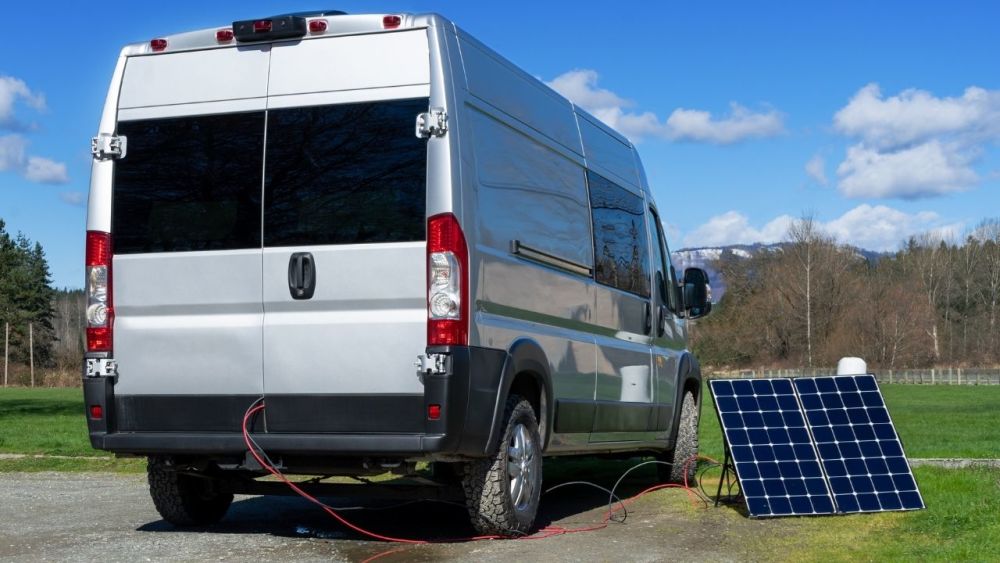 mobiles solarpanel an camper