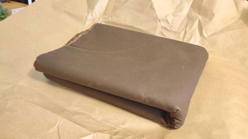 I ordered 7 x 1.50 meters of waxed cotton (oilskin) for my 3x3 meter tarp