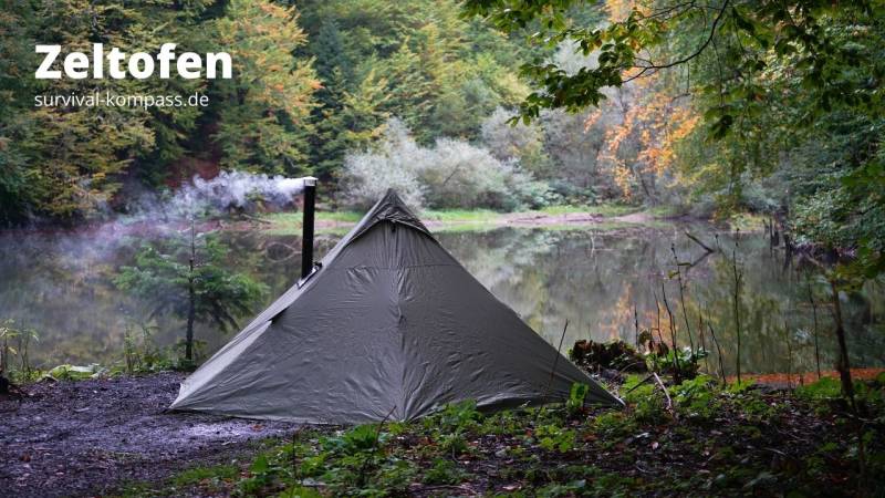 The tent stove provides a lot of warmth and serves as a cooking spot