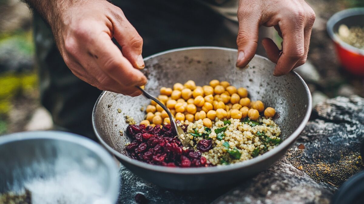 quinoa powersalat camping rezept