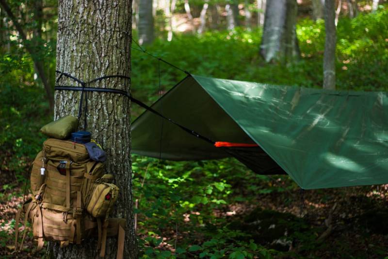 If your tarp hangs low, it even provides some insulation