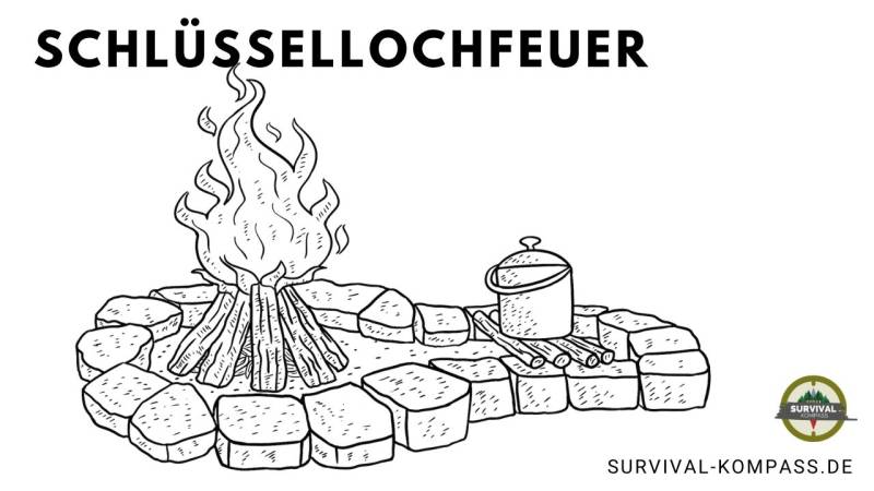 Das Schlüssellochfeuer ist ein perfektes Feuer zum Wärmen und Kochen