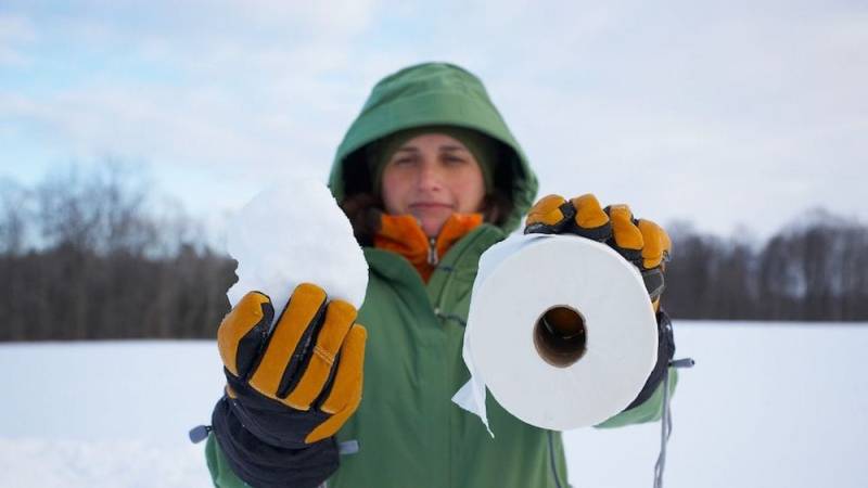 Schnee ist perfekt zum Abwischen deines Hinterns