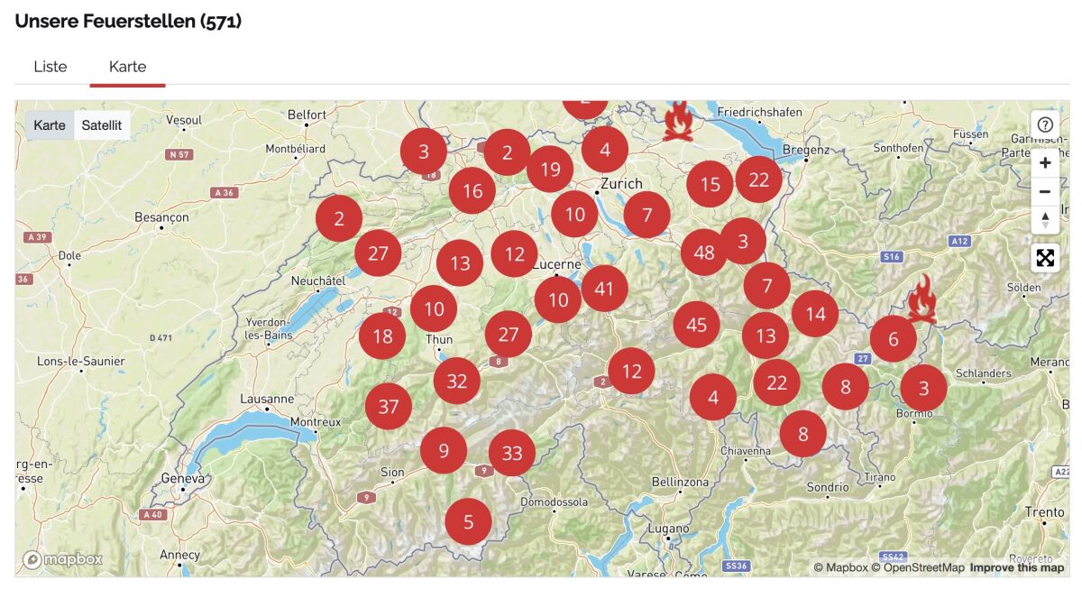 schweizer familie feuerstellen screenshot website