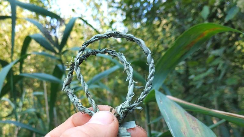 A rope made from a blade of reed