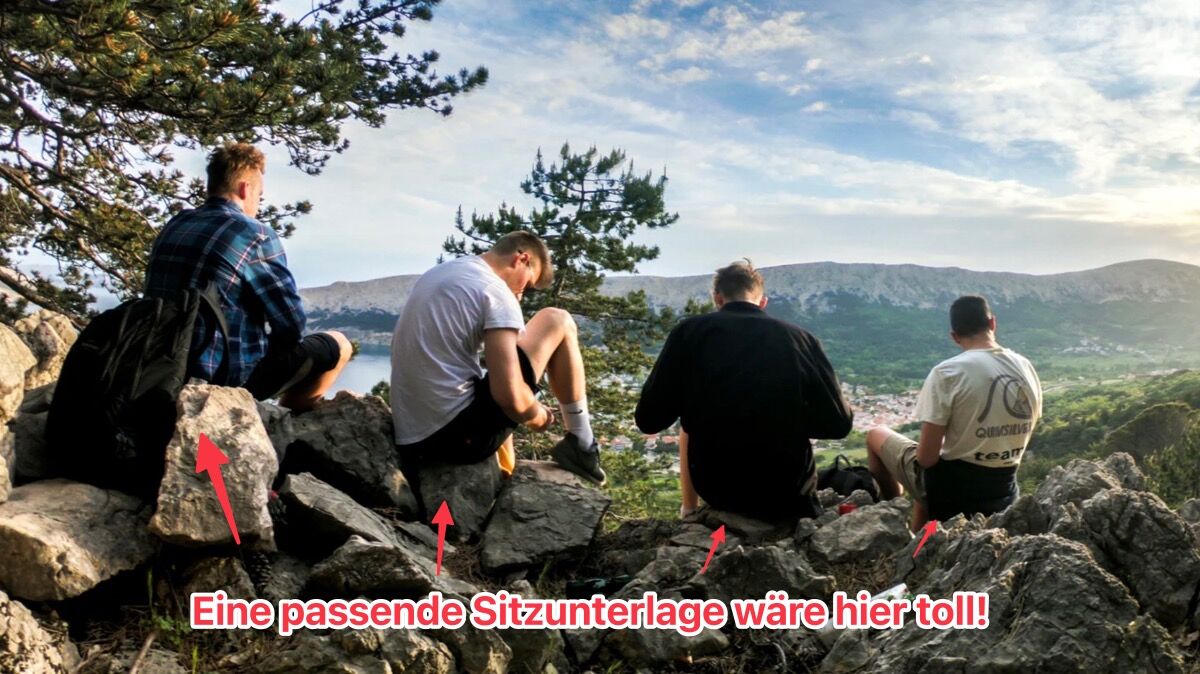 sitzunterlage fehlt wandern outdoor