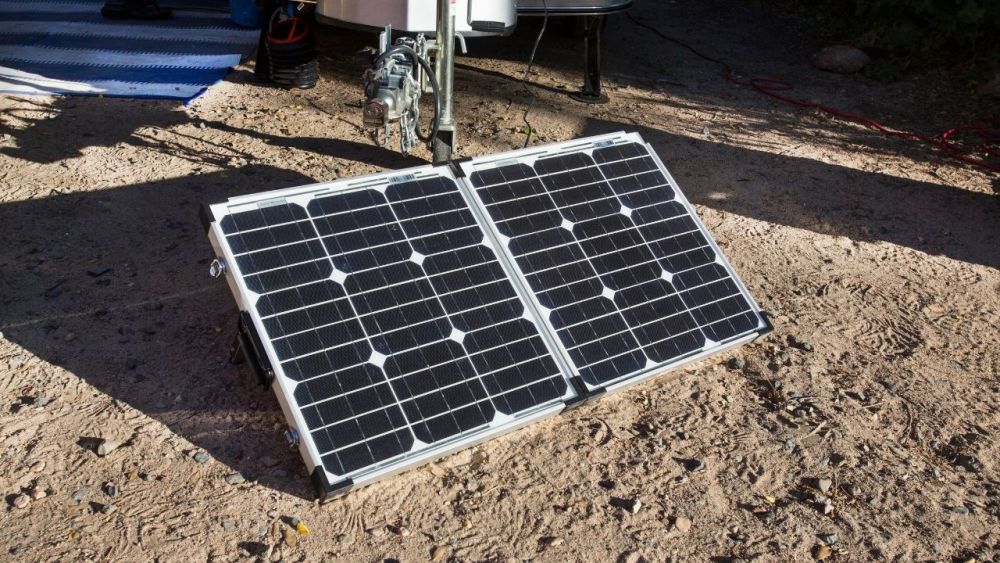 Some solar panels are foldable and sturdy and can be carried like a suitcase – but they are also heavy