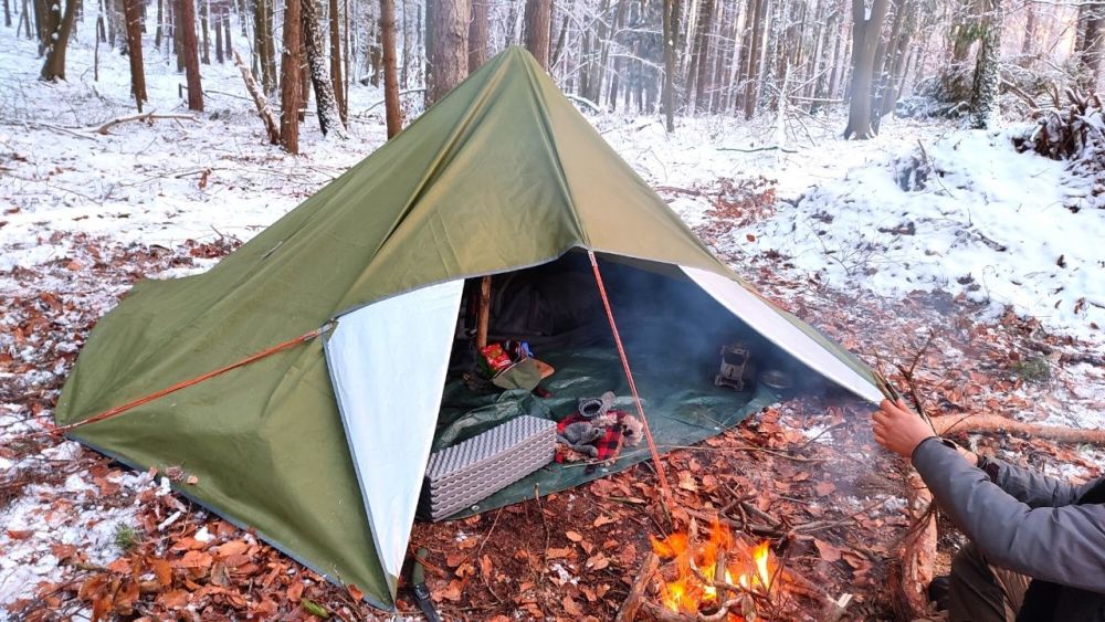 A tarp setup that protects you greatly