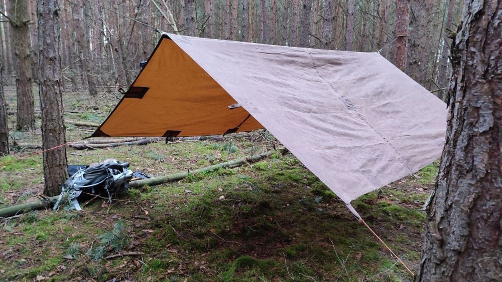 The Tarp Setup Flying A-Frame - Great View and Close to Nature, but Exposed to the Elements