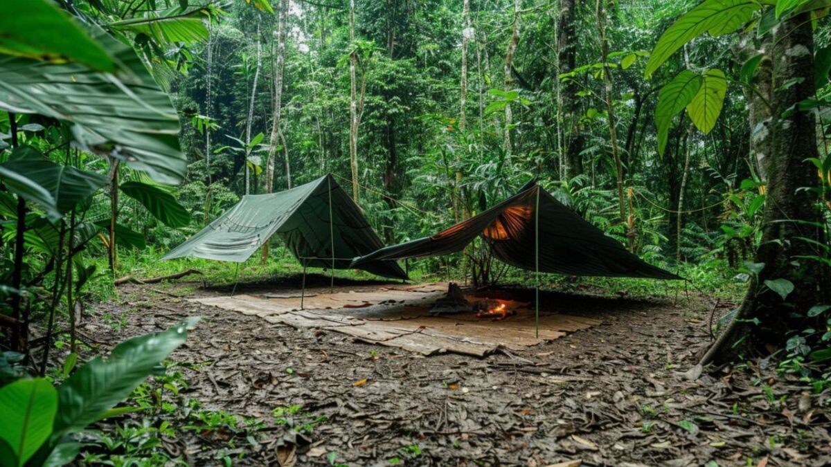 tarps aufgespannt im jungle 3