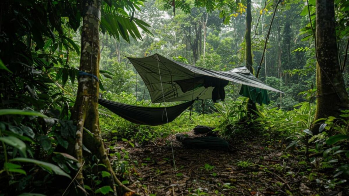 tarps aufgespannt im jungle 5