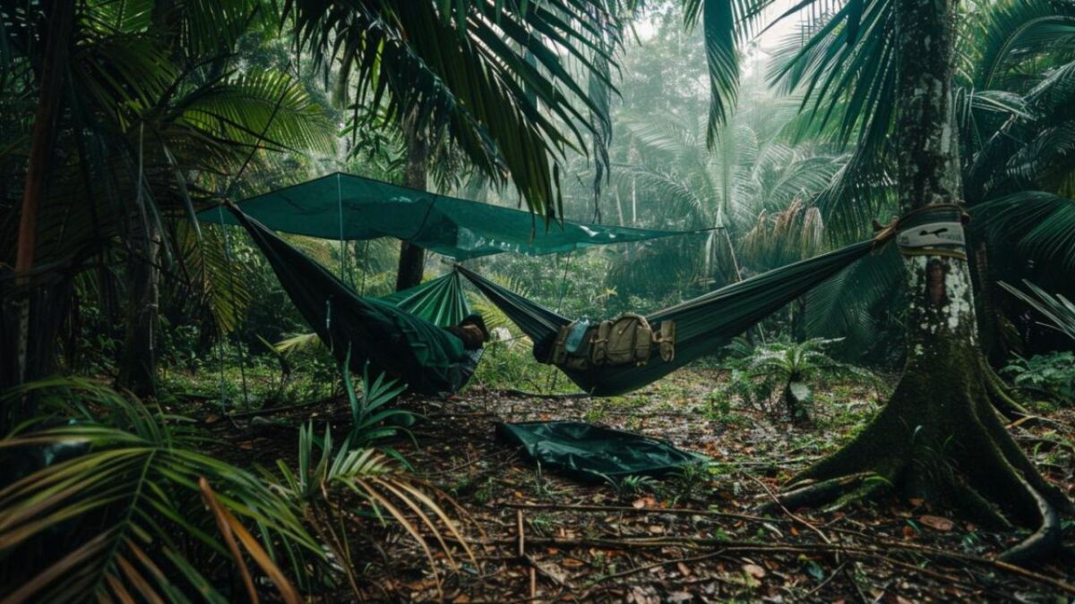 tarps aufgespannt im jungle 6