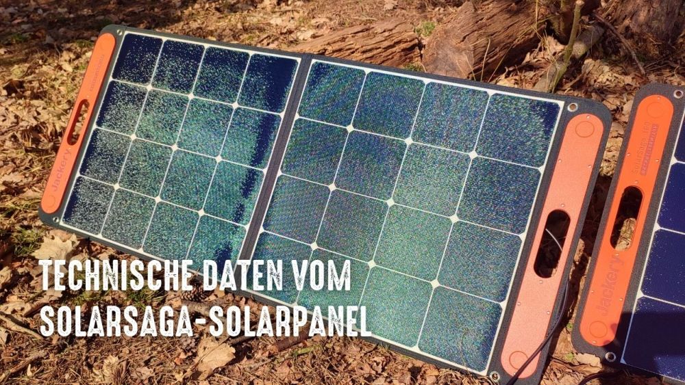 Technical data of the Jackery SolarPanel SolarSaga