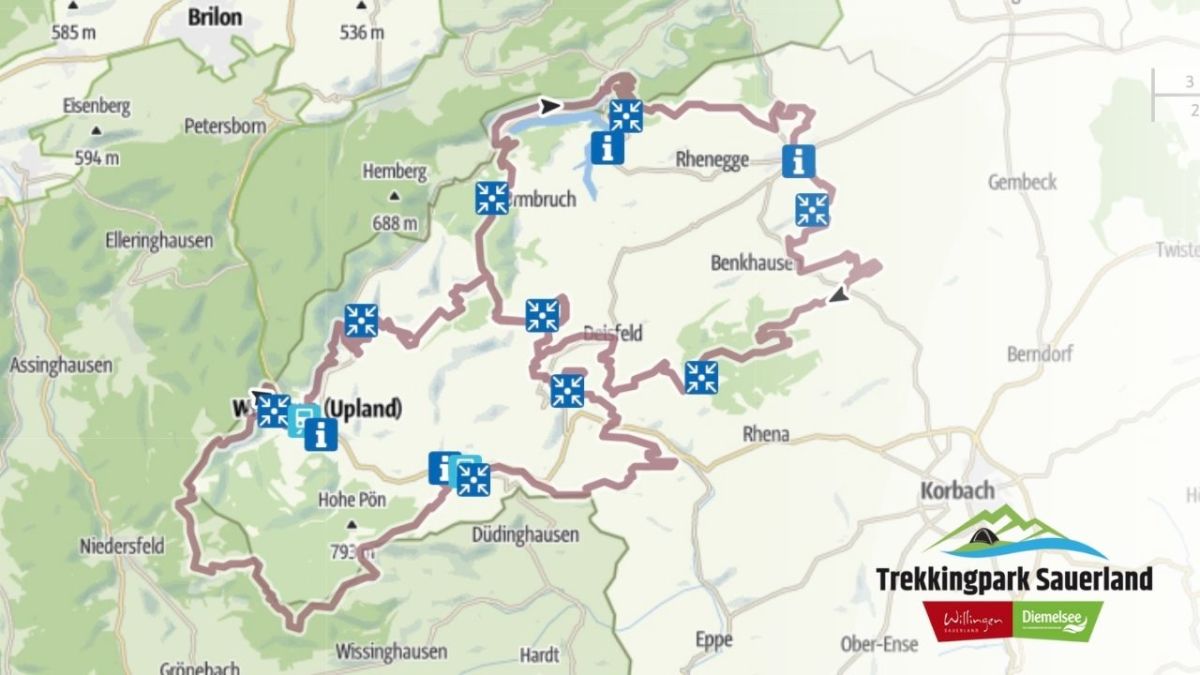 Seit 10. Mai. 2021 findest du neun Trekking-Camps im Sauerland / Nordhessen
