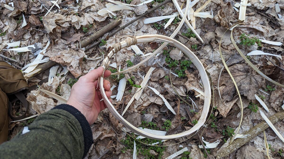 Eigene Trommel bauen (nur aus Material aus der Natur) trommel selbst bauen diy wildnisfertigkeiten 8 fertiger ring