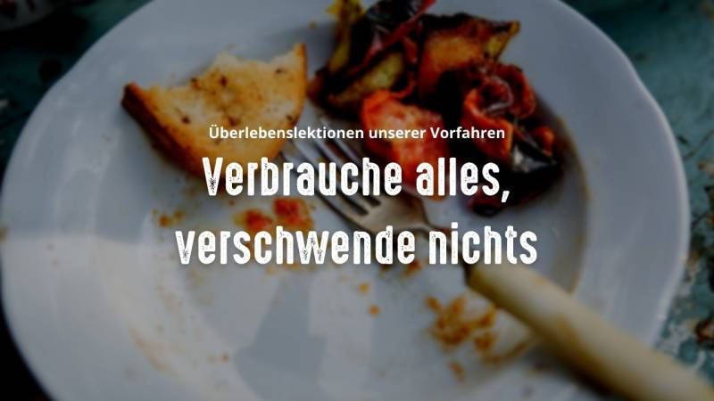 ueberlebenslektionen unserer vorfahren verbrauche alles verschwende nichts